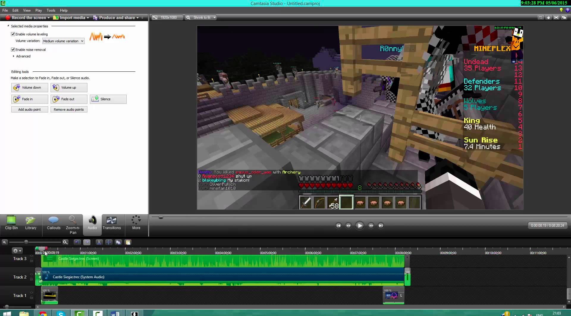 minecraft free recording software