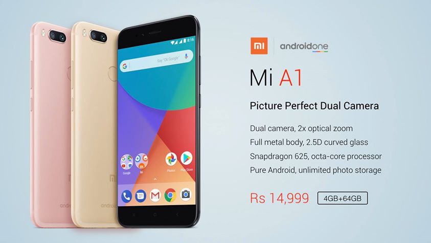 Xiaomi launches first android one device Mi-A1 in India