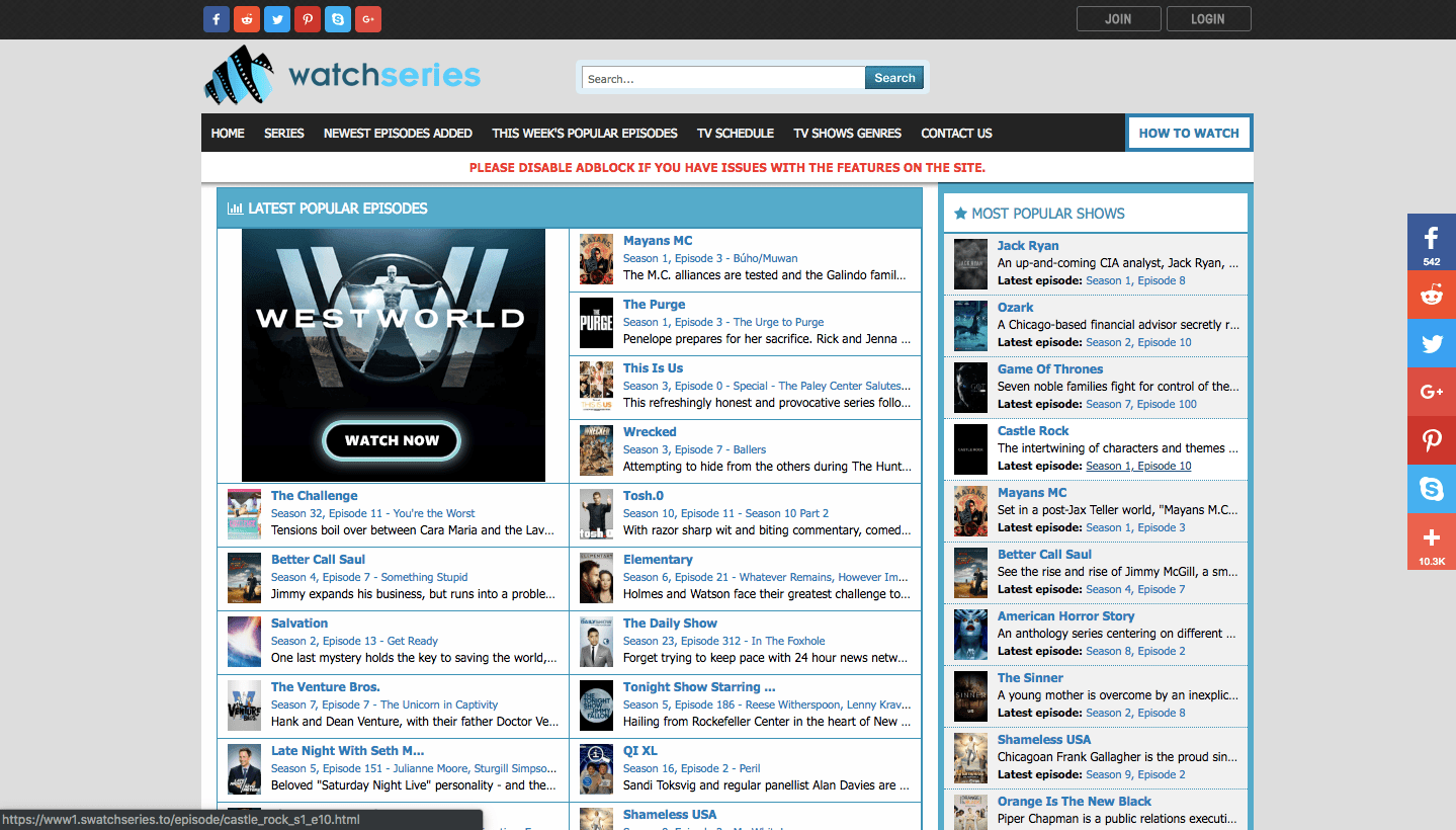 Watch Series Unblocked proxy