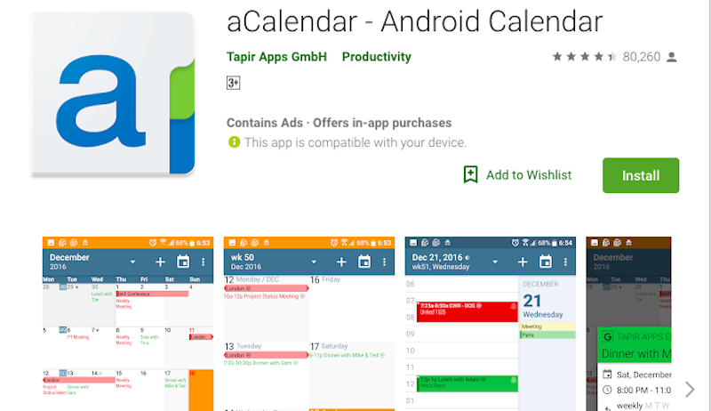 Free Android Calendar Apps