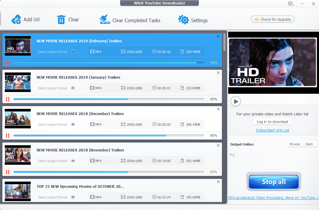 Free WinX youtube downloader