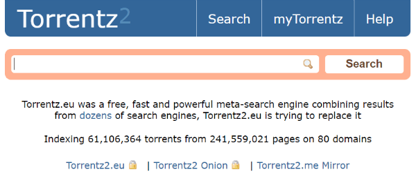 Torrentz2 website