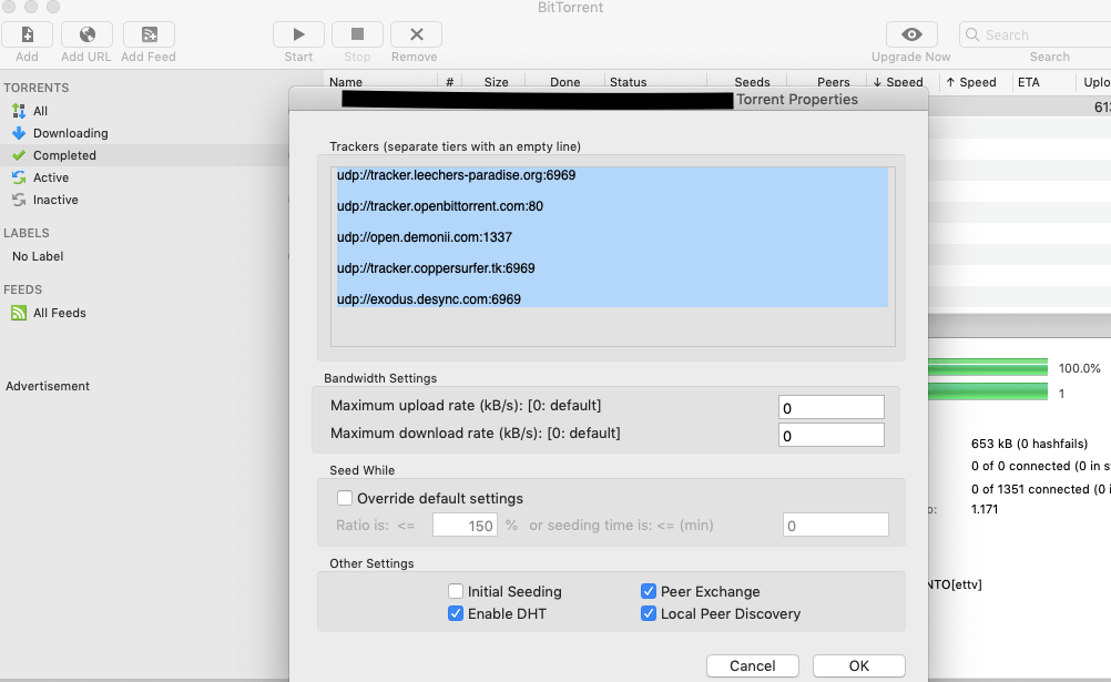 100 Working Torrent Trackers list to Increase Downloading Speed