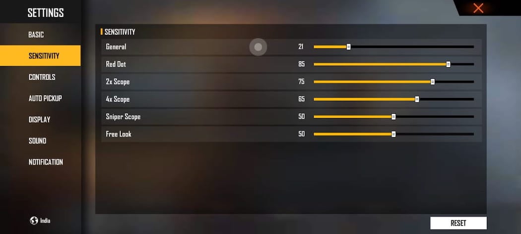 Best Free Fire Sensitivity Settings