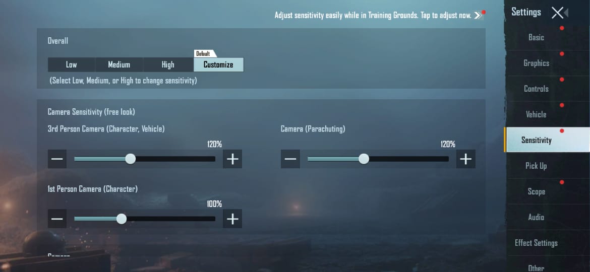 Best BGMI aka Pubg Mobile Sensitivity Settings