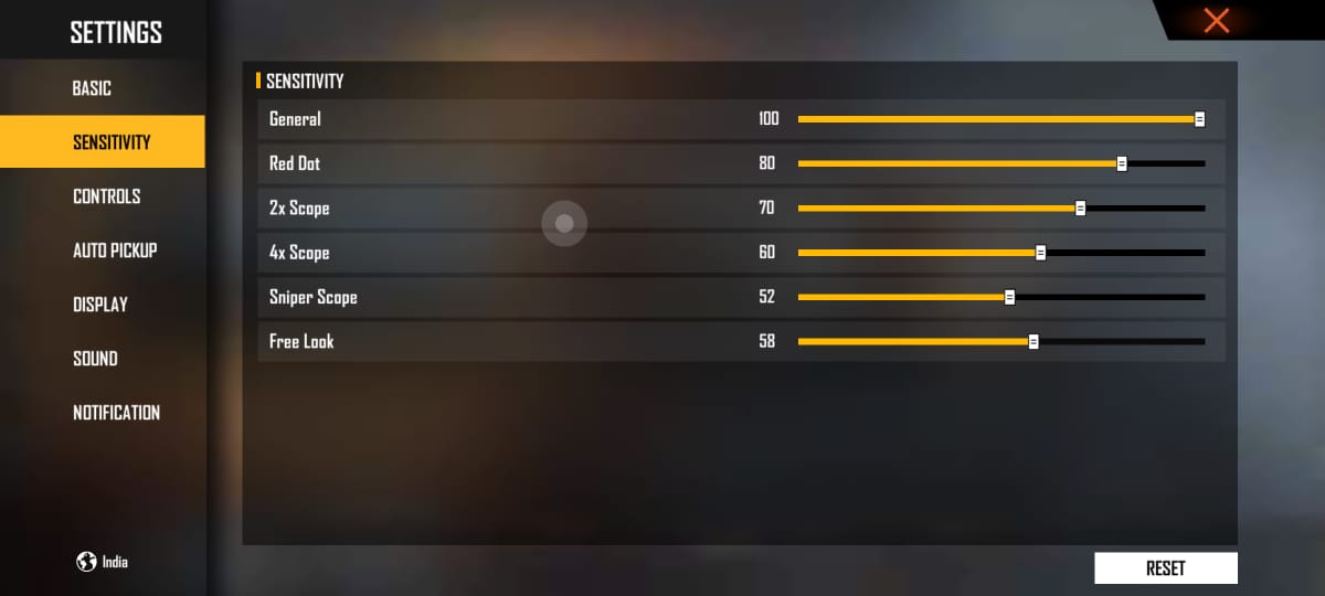 Best Free Fire Sensitivity Settings