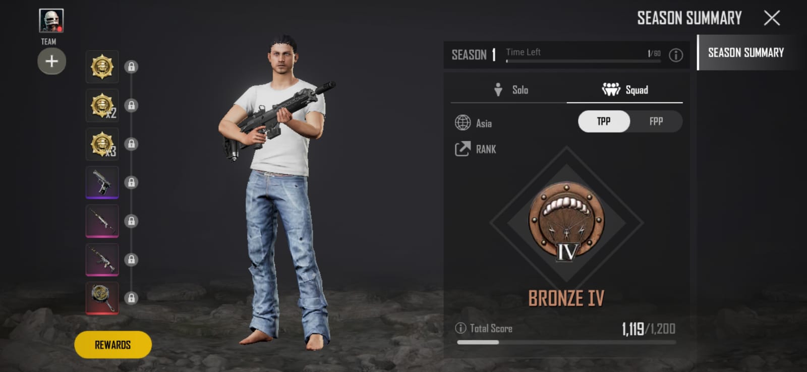 Current rank in Play Pubg new state
