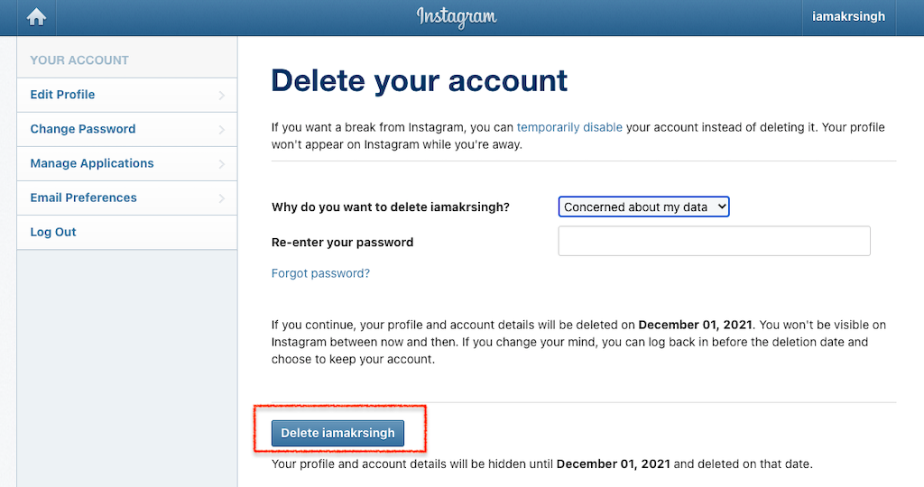 How To Delete Your Instagram Account Permanently