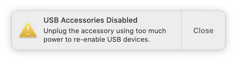 How to Fix the USB Devices Disabled Error on Mac