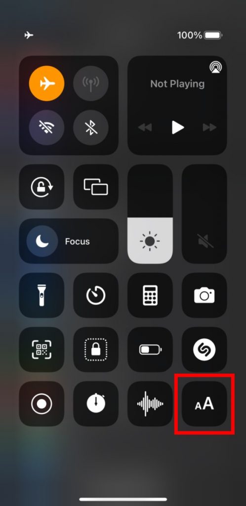 Slider option on iPhone