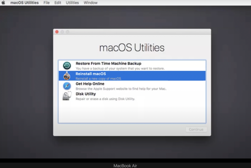 Reinstalling macOS On Your MacBook Air