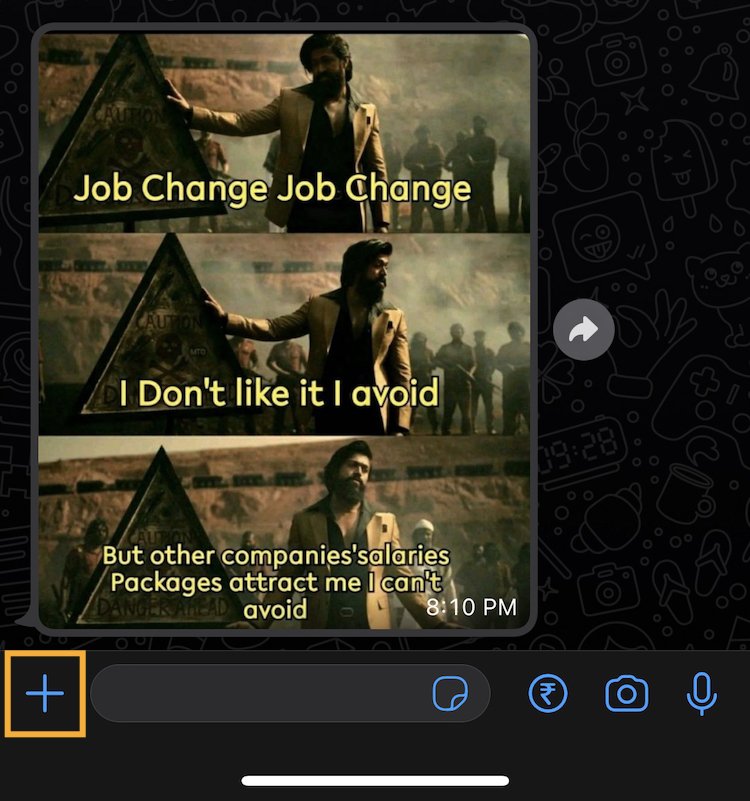 How to crop or resize photos on WhatsApp